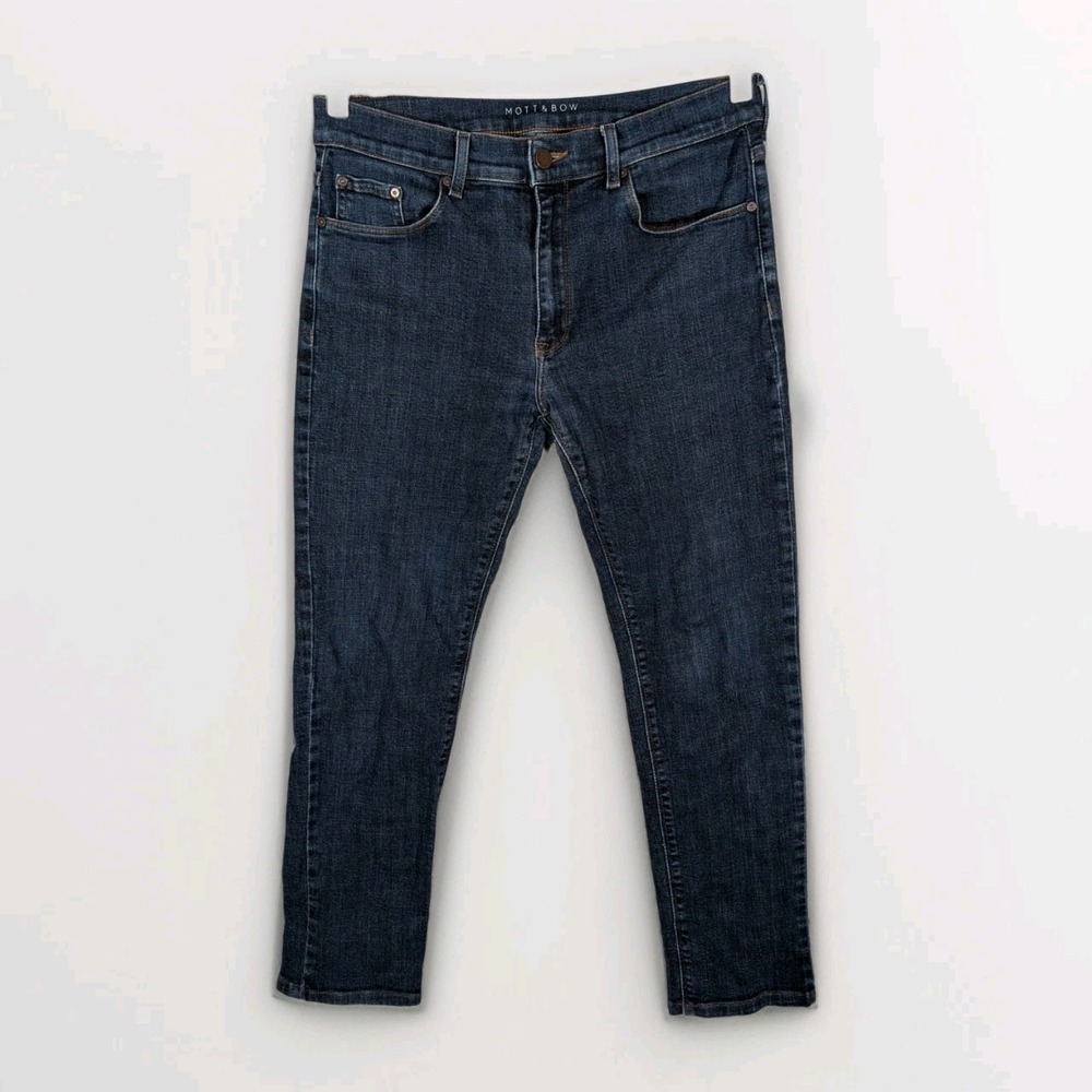 Mott & Bow Wooster Slim Navy Blue Stretch Jeans Men's 32x30 Medium Wash